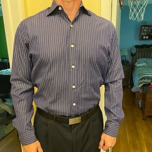 Polo by Ralph Lauren blue and white dress shirt